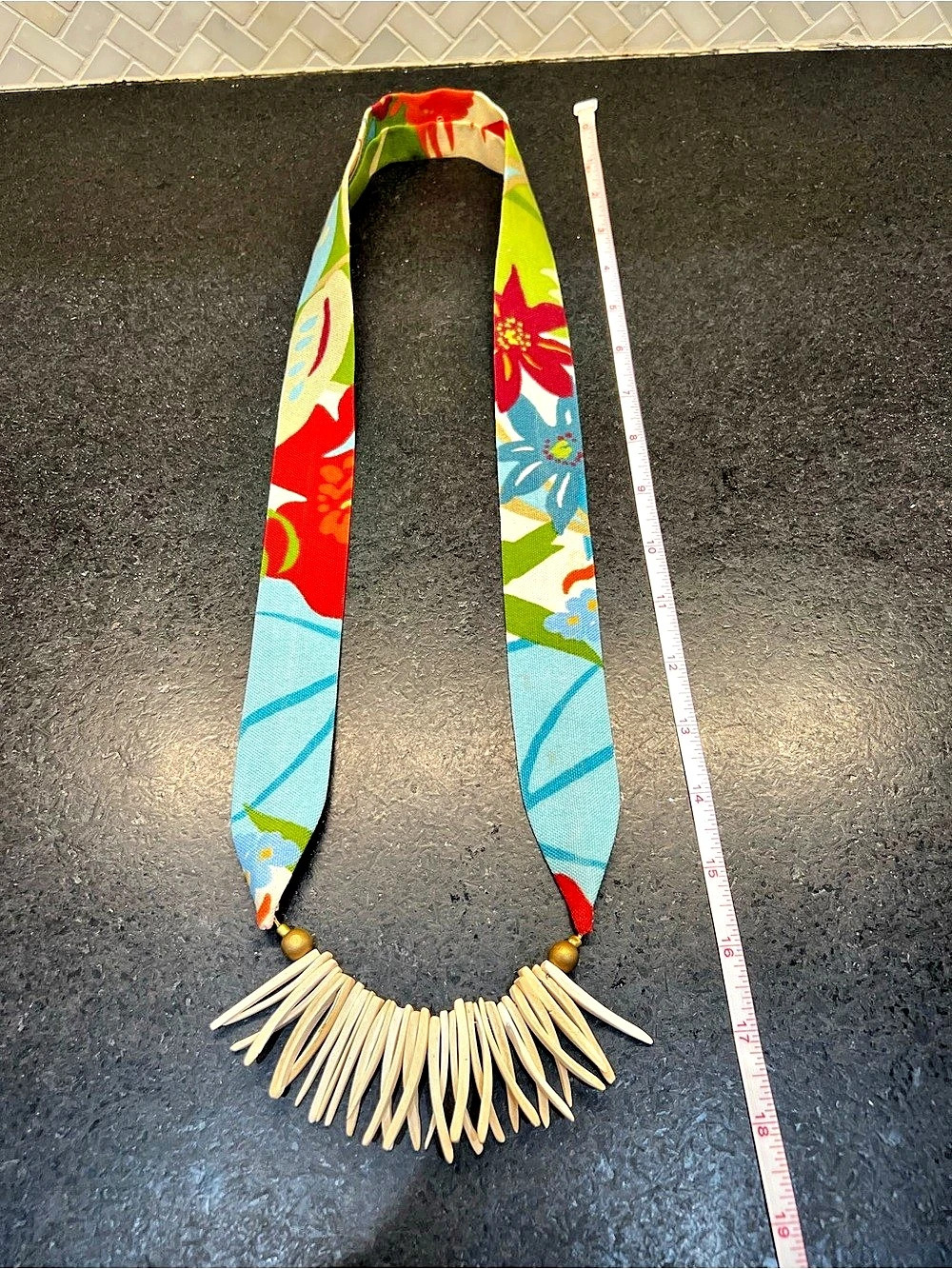 Floral Statement Necklace in Multicolor & White